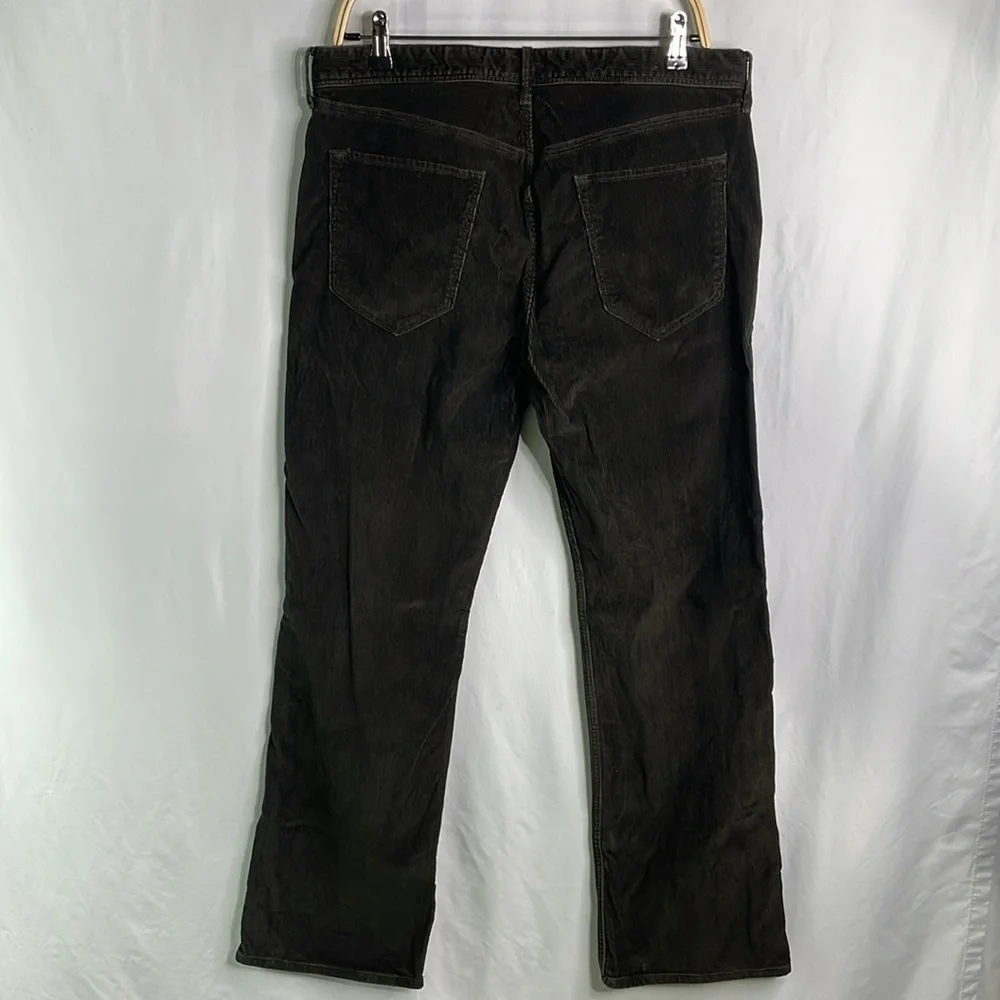 Banana republic, dark brown straight, fit cotton corduroy jeans